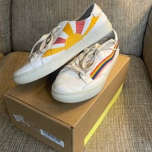 Soludos Rainbow Wave Embroidered Sneaker 10 Sun and Rainbow ☀️🌈